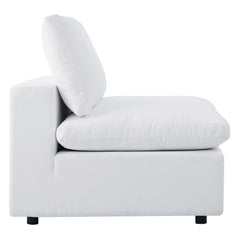 Commix White Sunbrella Outdoor Patio Armless Chair - Ornate Home
