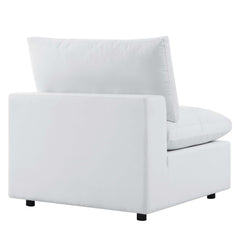 Commix White Sunbrella Outdoor Patio Armless Chair - Ornate Home