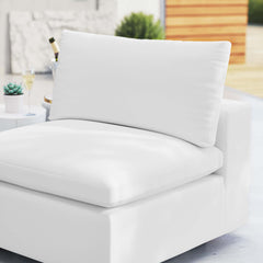 Commix White Sunbrella Outdoor Patio Armless Chair - Ornate Home