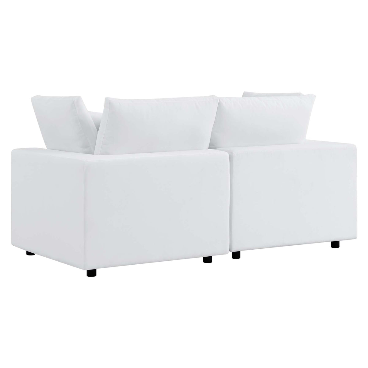 Commix White Sunbrella Outdoor Patio Loveseat - Ornate Home