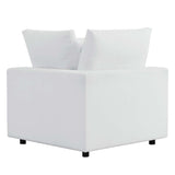 Commix White Sunbrella Outdoor Patio Loveseat - Ornate Home