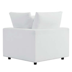 Commix White Sunbrella Outdoor Patio Loveseat - Ornate Home