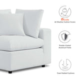 Commix White Sunbrella Outdoor Patio Loveseat - Ornate Home
