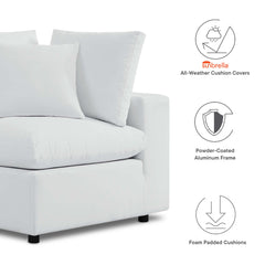 Commix White Sunbrella Outdoor Patio Loveseat - Ornate Home