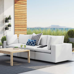 Commix White Sunbrella Outdoor Patio Sofa - Ornate Home