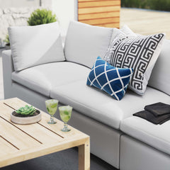 Commix White Sunbrella Outdoor Patio Sofa - Ornate Home
