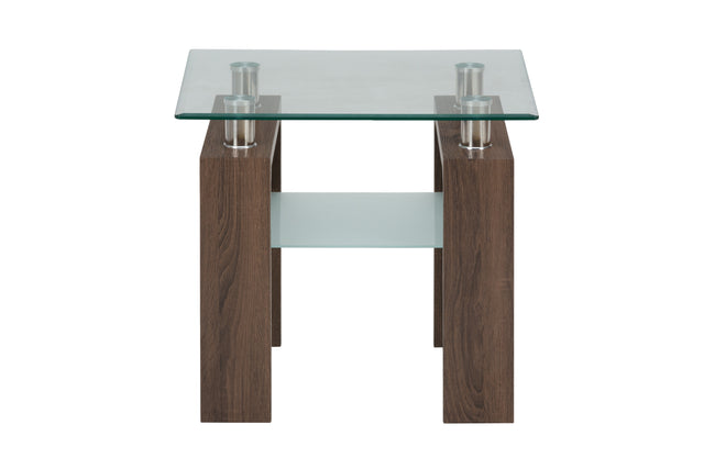 Compass Brown End Table - Ornate Home
