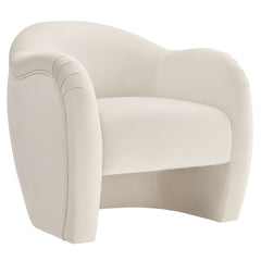 Compose Alabaster Performance Velvet Accent Chair - Ornate Home