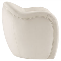 Compose Alabaster Performance Velvet Accent Chair - Ornate Home