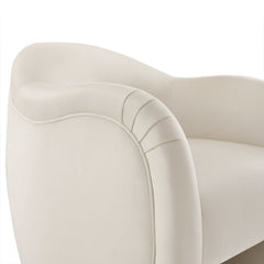 Compose Alabaster Performance Velvet Accent Chair - Ornate Home