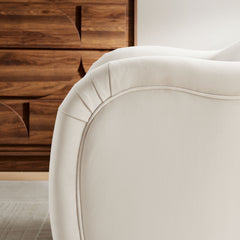 Compose Alabaster Performance Velvet Accent Chair - Ornate Home
