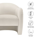 Compose Alabaster Performance Velvet Accent Chair - Ornate Home
