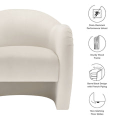 Compose Alabaster Performance Velvet Accent Chair - Ornate Home