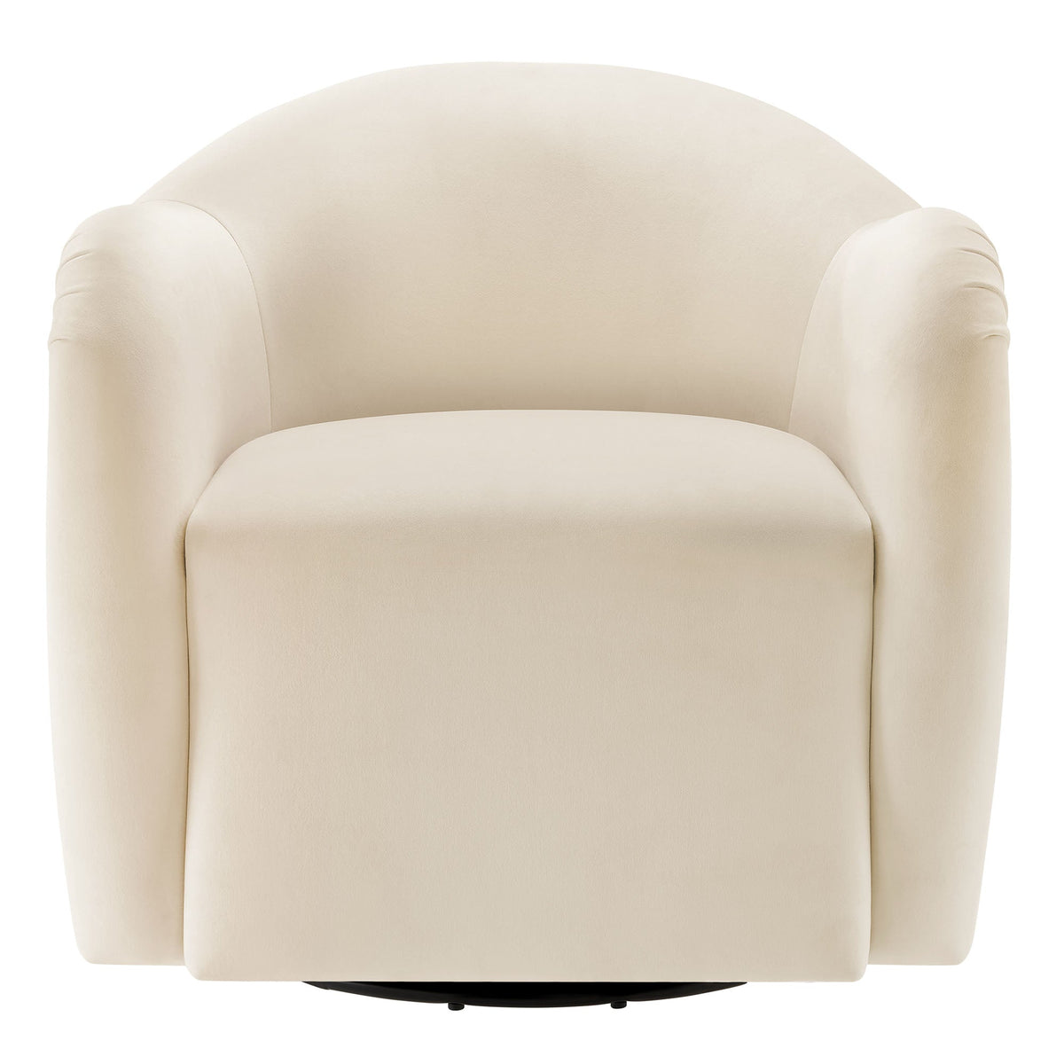 Compose Alabaster Performance Velvet Swivel Armchair - Ornate Home