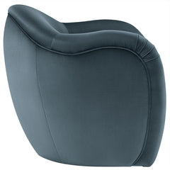 Compose Cadet Blue Performance Velvet Accent Chair - Ornate Home