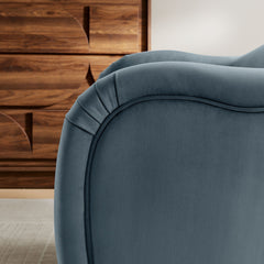 Compose Cadet Blue Performance Velvet Accent Chair - Ornate Home