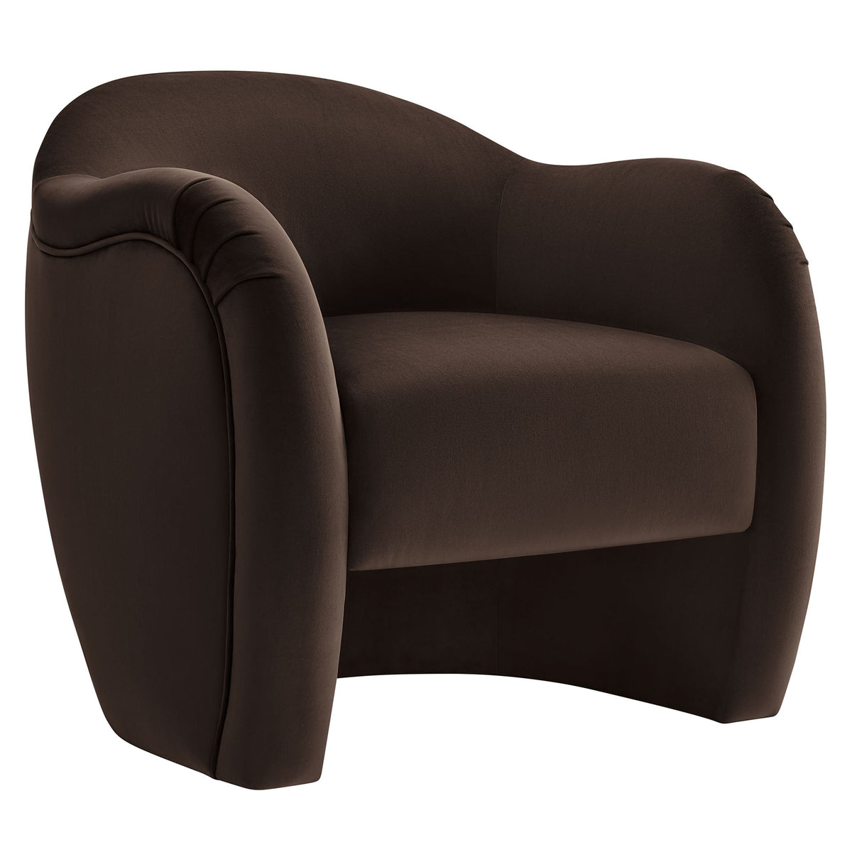 Compose Chocolate Brown Performance Velvet Accent Chair - Ornate Home