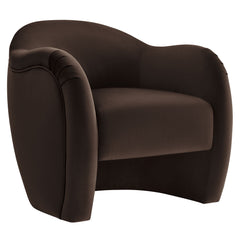 Compose Chocolate Brown Performance Velvet Accent Chair - Ornate Home