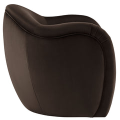 Compose Chocolate Brown Performance Velvet Accent Chair - Ornate Home