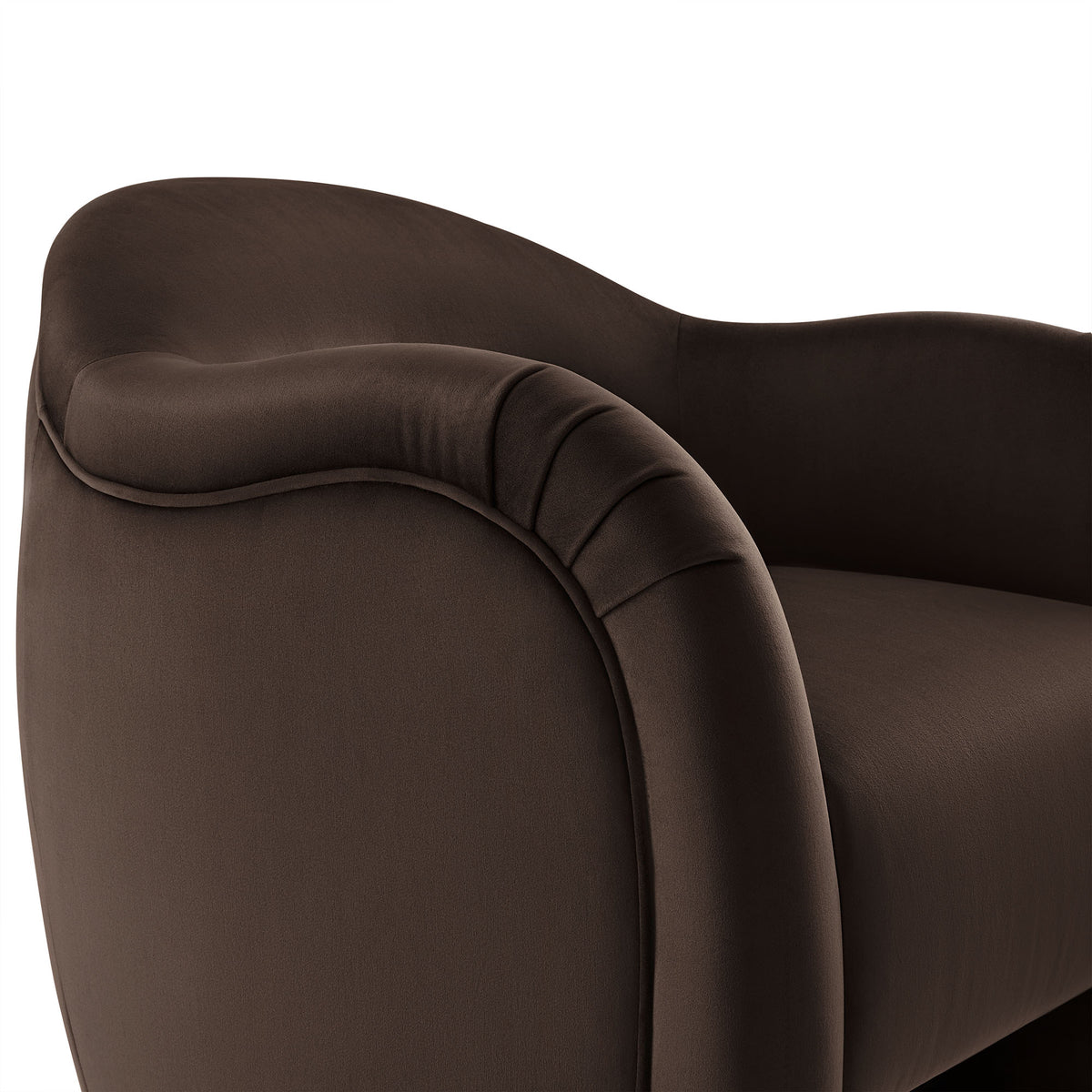 Compose Chocolate Brown Performance Velvet Accent Chair - Ornate Home