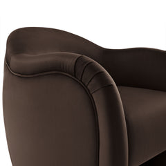 Compose Chocolate Brown Performance Velvet Accent Chair - Ornate Home