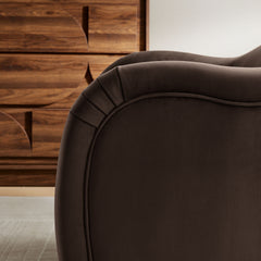 Compose Chocolate Brown Performance Velvet Accent Chair - Ornate Home
