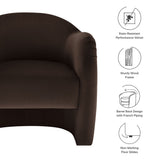 Compose Chocolate Brown Performance Velvet Accent Chair - Ornate Home