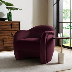 Compose Mulberry Performance Velvet Accent Chair - Ornate Home