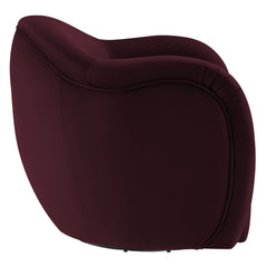Compose Mulberry Performance Velvet Swivel Armchair - Ornate Home