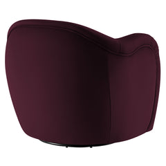 Compose Mulberry Performance Velvet Swivel Armchair - Ornate Home