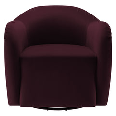 Compose Mulberry Performance Velvet Swivel Armchair - Ornate Home