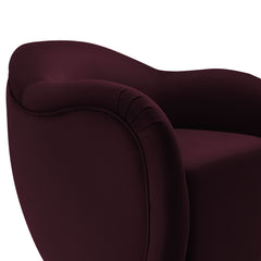 Compose Mulberry Performance Velvet Swivel Armchair - Ornate Home