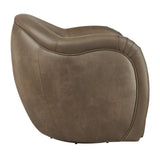 Compose Mustard Barrel Vegan Leather Swivel Armchair