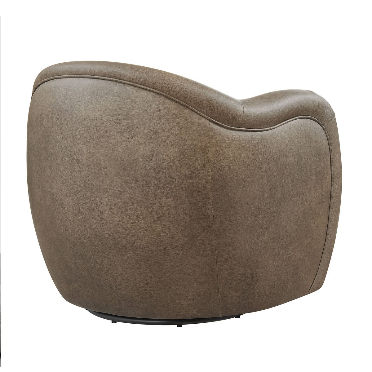 Compose Mustard Barrel Vegan Leather Swivel Armchair