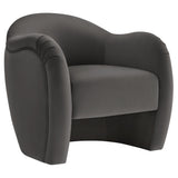 Compose Storm Gray Performance Velvet Accent Chair - Ornate Home
