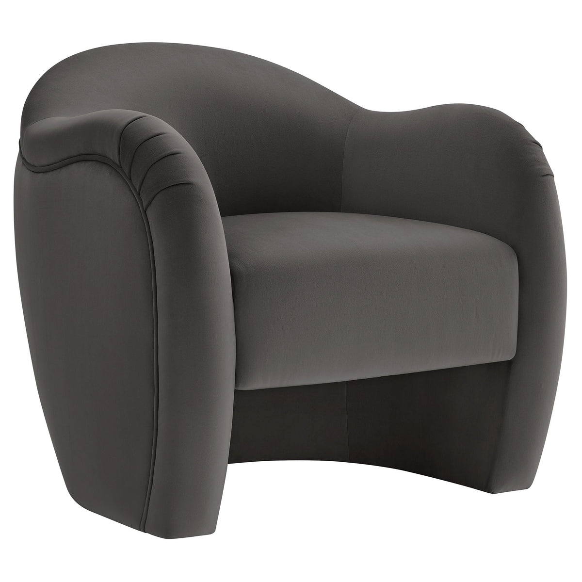 Compose Storm Gray Performance Velvet Accent Chair - Ornate Home