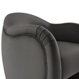Compose Storm Gray Performance Velvet Accent Chair - Ornate Home