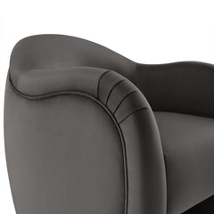 Compose Storm Gray Performance Velvet Accent Chair - Ornate Home