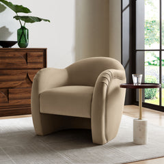 Compose Taupe Performance Velvet Accent Chair - Ornate Home