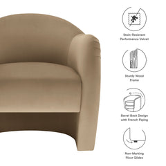 Compose Taupe Performance Velvet Accent Chair - Ornate Home
