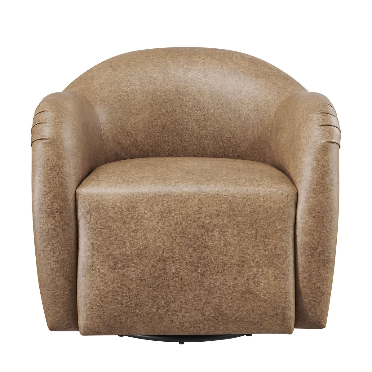 Compose Toast Barrel Vegan Leather Swivel Armchair