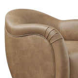 Compose Toast Barrel Vegan Leather Swivel Armchair
