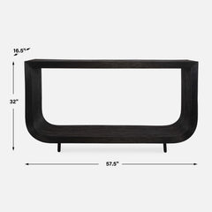 Compton Black/Woodtone Console Table - Ornate Home
