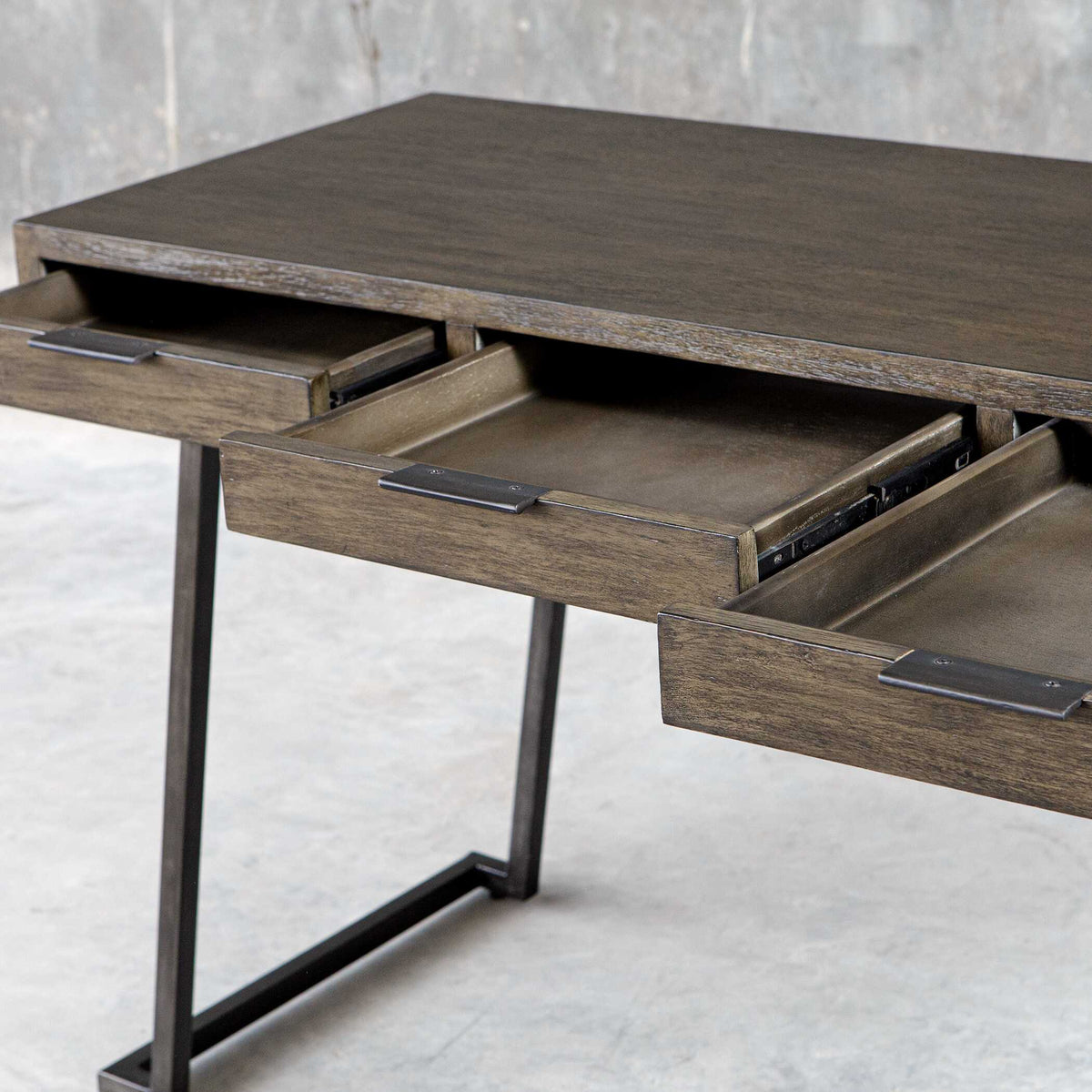 Comrade Woodtone Natural Wood Desk - Ornate Home