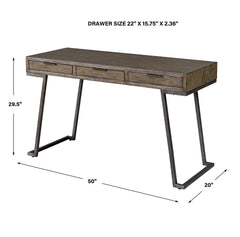 Comrade Woodtone Natural Wood Desk - Ornate Home
