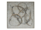 Concentric Circles Gray/Brown Canvas - Ornate Home