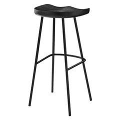 Concord Black Backless Wood Bar Stools (Set of 2) - Ornate Home