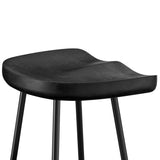 Concord Black Backless Wood Bar Stools (Set of 2) - Ornate Home