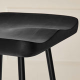 Concord Black Backless Wood Bar Stools (Set of 2) - Ornate Home