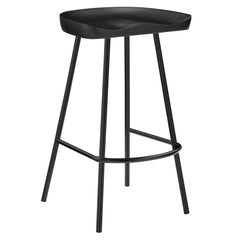 Concord Black Backless Wood Counter Stools (Set of 2) - Ornate Home